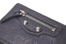 Load image into Gallery viewer, 新品未使用 BALENCIAGA バレンシアガ 三つ折り財布 ネオ クラシック ミニウォレット スタッズ 477455 カーフ グレー 中古 60074