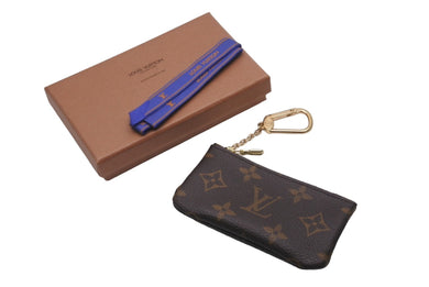 新品同様品 LOUIS VUITTON ルイ ヴィトン コインケース ポシェット クレ M62650 モノグラムキャンバス ブラウン 中古 60076