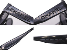 Load image into Gallery viewer, CHANEL シャネル サングラス ラウンド型 ブランドロゴ入り 5410-A 54□21 140 プラスチック ブラック シルバー金具 美品 中古 60079