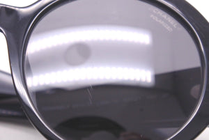 CHANEL シャネル サングラス ラウンド型 ブランドロゴ入り 5410-A 54□21 140 プラスチック ブラック シルバー金具 美品 中古 60079