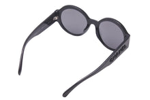 Load image into Gallery viewer, CHANEL シャネル サングラス ラウンド型 ブランドロゴ入り 5410-A 54□21 140 プラスチック ブラック シルバー金具 美品 中古 60079