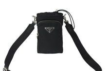 画像をギャラリービューアに読み込む, 以前同様 PRADA プラダショルダーバッグ Re-Nylon スマートフォンケース ブラック 2ZH155 シルバー金具 中古 60089 