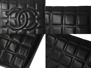 CHANEL シャネル チョコバー ワンショルダーバッグ ラムスキン 7番台 ブラック ココマーク ゴールド金具 美品 中古 60103