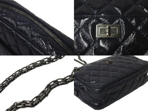 CHANEL シャネル チェーンショルダーバッグ マドモアゼルチェーン マトラッセ2.55 エイジド カーフスキン 20番台 美品 中古 60109