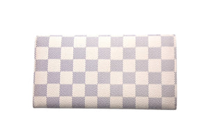 LOUIS VUITTON ルイヴィトン 長財布 ポルトフォイユ サラ モノグラム N61735 ダミエアズール イニシャル入り 美品 中古 60114