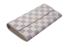 Load image into Gallery viewer, LOUIS VUITTON ルイヴィトン 長財布 ポルトフォイユ サラ モノグラム N61735 ダミエアズール イニシャル入り 美品 中古 60114