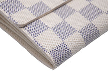 Load image into Gallery viewer, LOUIS VUITTON ルイヴィトン 長財布 ポルトフォイユ サラ モノグラム N61735 ダミエアズール イニシャル入り 美品 中古 60114