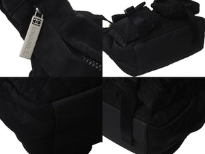 極美品 CHANEL シャネル スポーツライン チョコバーショルダーバッグ ナイロン ラメ入り 10番台 ブラック シルバー金具 中古 60118