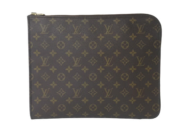 LOUIS VUITTON ルイヴィトン クラッチバッグ ポッシュドキュマン モノグラムキャンバス ブラウン M53456 美品 中古 60121
