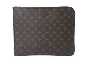 LOUIS VUITTON ルイヴィトン クラッチバッグ ポッシュドキュマン モノグラムキャンバス ブラウン M53456 美品 中古 60121