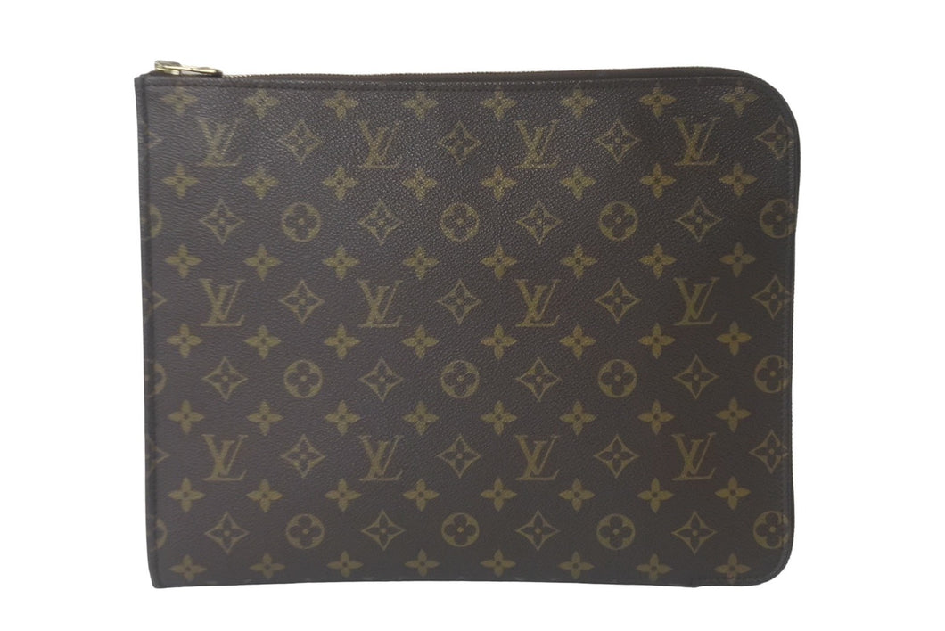 LOUIS VUITTON ルイヴィトン クラッチバッグ ポッシュドキュマン モノグラムキャンバス ブラウン M53456 美品 中古 60121