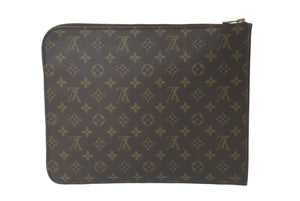 LOUIS VUITTON ルイヴィトン クラッチバッグ ポッシュドキュマン モノグラムキャンバス ブラウン M53456 美品 中古 60121