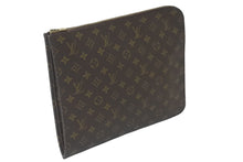 Load image into Gallery viewer, LOUIS VUITTON ルイヴィトン クラッチバッグ ポッシュドキュマン モノグラムキャンバス ブラウン M53456 美品 中古 60121