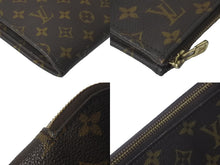 Load image into Gallery viewer, LOUIS VUITTON ルイヴィトン クラッチバッグ ポッシュドキュマン モノグラムキャンバス ブラウン M53456 美品 中古 60121