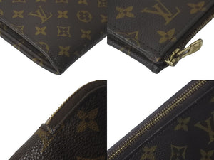 LOUIS VUITTON ルイヴィトン クラッチバッグ ポッシュドキュマン モノグラムキャンバス ブラウン M53456 美品 中古 60121