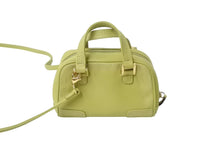 Load image into Gallery viewer, LOEWE ロエベ アマソナ 2WAY マイクロミニ ハンドバッグ ショルダーバッグ ポーチ ライムグリーン 美品 中古 60129