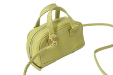 Load image into Gallery viewer, LOEWE ロエベ アマソナ 2WAY マイクロミニ ハンドバッグ ショルダーバッグ ポーチ ライムグリーン 美品 中古 60129