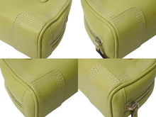 Load image into Gallery viewer, LOEWE ロエベ アマソナ 2WAY マイクロミニ ハンドバッグ ショルダーバッグ ポーチ ライムグリーン 美品 中古 60129