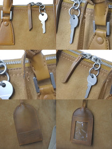 激レア Maison Margiela メゾンマルジェラ ボストンバッグ 2WAYショルダー 5AC ボリード型 17SS ブラウン 牛革 S55WI0019 ヴィンテージ加工 美品 中古 60132
