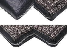 Load image into Gallery viewer, CHROME HEARTS クロムハーツ 全面 ピラミッド ボックス CHプラス スタッズ 長財布 ブラック シルバー925 レザー 美品 中古 60138