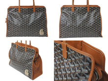 画像をギャラリービューアに読み込む, GOYARD ゴヤール トートバッグ アーディPM ヘリンボーン柄 ロゴ マーカージュ ブラック ブラウン 美品 中古 60140