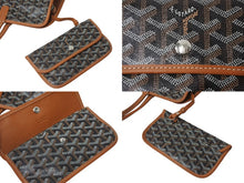 画像をギャラリービューアに読み込む, GOYARD ゴヤール トートバッグ アーディPM ヘリンボーン柄 ロゴ マーカージュ ブラック ブラウン 美品 中古 60140