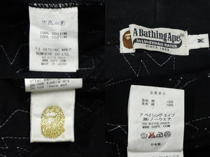 A BATHING APE アベイシングエイプ スター フルジップパーカー コットン ブラック シルバー金具 Mサイズ 美品 中古 60143