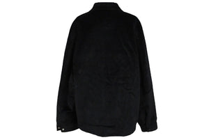 PRADA プラダ 長袖 シャツ ジャケット 23SS ベルベット トライアングルロゴ ブラック サイズS SC657 良品 中古 60156
