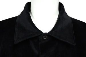 PRADA プラダ 長袖 シャツ ジャケット 23SS ベルベット トライアングルロゴ ブラック サイズS SC657 良品 中古 60156