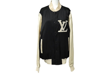 LOUIS VUITTON ルイヴィトン 10SS スタジアムジャケット RM101M MQBS11ST6 レーヨン シルク サイズ52 良品 中古 60159