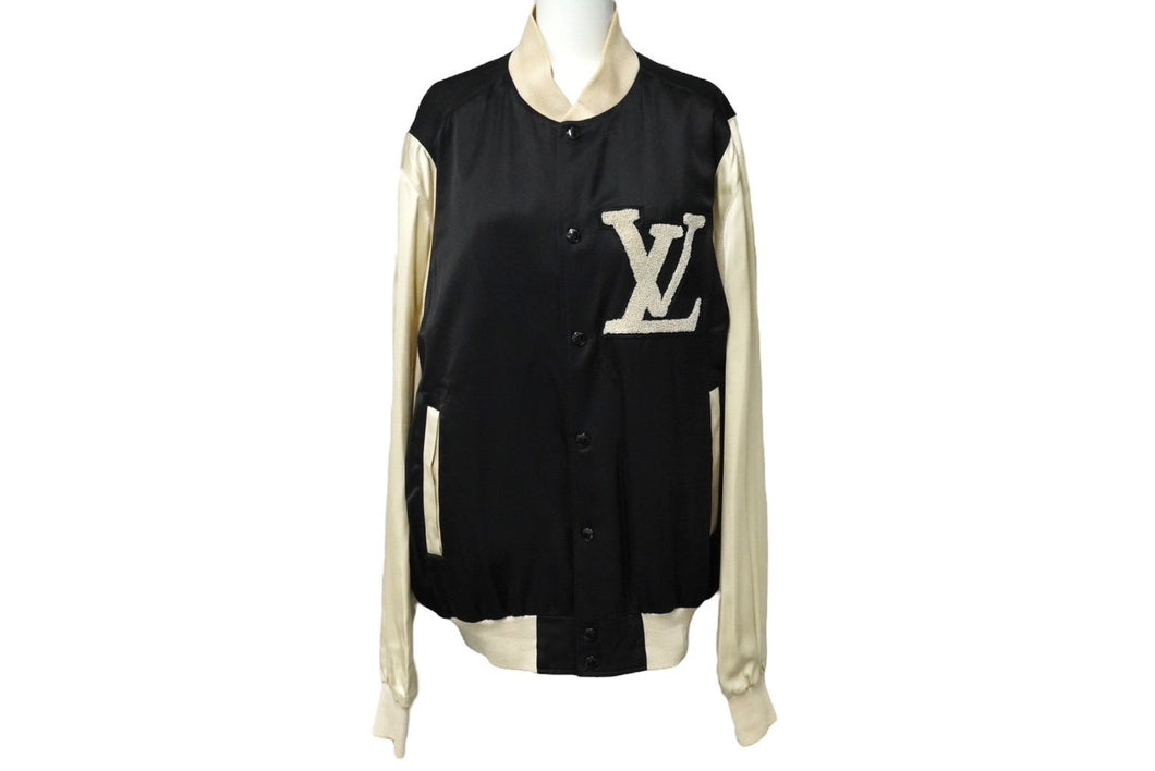 LOUIS VUITTON ルイヴィトン 10SS スタジアムジャケット RM101M MQBS11ST6 レーヨン シルク サイズ52 良品 中古 60159