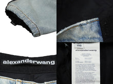 画像をギャラリービューアに読み込む, Alexander Wang アレキサンダーワン ジョガーパンツ ボトム デニム コットン ナイロン ブラック インディゴ 26 美品 中古 60164 