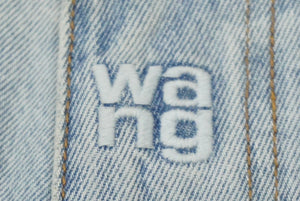 Alexander Wang アレキサンダーワン ジョガーパンツ ボトム デニム コットン ナイロン ブラック インディゴ 26 美品 中古 60164 