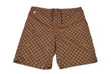 Load image into Gallery viewer, LOUIS VUITTON ルイヴィトン ダミエ スイムショーツ ブラウン ゴールド金具 ナイロン系 サイズXL 中古 60165