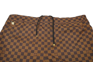 LOUIS VUITTON ルイヴィトン ダミエ スイムショーツ ブラウン ゴールド金具 ナイロン系 サイズXL 中古 60165