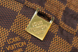 LOUIS VUITTON ルイヴィトン ダミエ スイムショーツ ブラウン ゴールド金具 ナイロン系 サイズXL 中古 60165