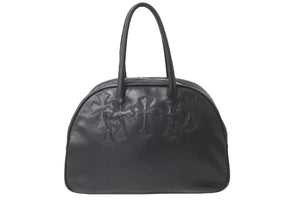 CHROMEHEARTS クロムハーツ ジムバッグ ハンドバッグ セメタリークロスパッチ レザー シルバー925 ブラック 美品 中古 60166