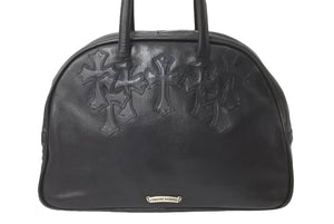 CHROMEHEARTS クロムハーツ ジムバッグ ハンドバッグ セメタリークロスパッチ レザー シルバー925 ブラック 美品 中古 60166