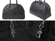 Load image into Gallery viewer, CHROMEHEARTS クロムハーツ ジムバッグ ハンドバッグ セメタリークロスパッチ レザー シルバー925 ブラック 美品 中古 60166