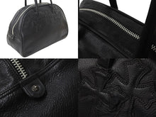 Load image into Gallery viewer, CHROMEHEARTS クロムハーツ ジムバッグ ハンドバッグ セメタリークロスパッチ レザー シルバー925 ブラック 美品 中古 60166
