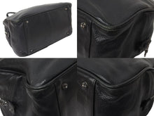 Load image into Gallery viewer, CHROMEHEARTS クロムハーツ ジムバッグ ハンドバッグ セメタリークロスパッチ レザー シルバー925 ブラック 美品 中古 60166