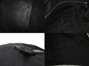 CHROMEHEARTS クロムハーツ ジムバッグ ハンドバッグ セメタリークロスパッチ レザー シルバー925 ブラック 美品 中古 60166