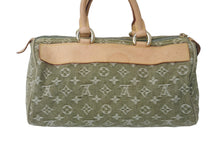 Load image into Gallery viewer, LOUIS VUITTON ルイヴィトン ハンドバッグ デニム ネオスピーディ M95215 カーキ ゴールド金具 美品 中古 60171