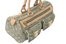 Load image into Gallery viewer, LOUIS VUITTON ルイヴィトン ハンドバッグ デニム ネオスピーディ M95215 カーキ ゴールド金具 美品 中古 60171