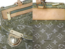 Load image into Gallery viewer, LOUIS VUITTON ルイヴィトン ハンドバッグ デニム ネオスピーディ M95215 カーキ ゴールド金具 美品 中古 60171