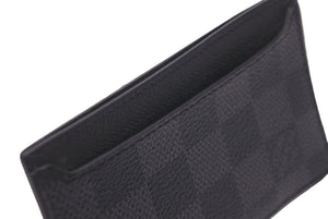 LOUIS VUITTON ルイヴィトン カードケース ネオ ポルトカルト ブラック ダミエグラフィット N62666 美品 中古 60175
