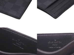 LOUIS VUITTON ルイヴィトン カードケース ネオ ポルトカルト ブラック ダミエグラフィット N62666 美品 中古 60175