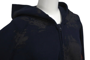 新品同様 BALENCIAGA バレンシアガ エンブロイダリージップアップフーディ サイズ4 ネイビー 720425 TNVK7 4100 中古 60187