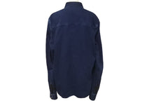 Load image into Gallery viewer, 極美品 CHROME HEARTS クロムハーツ デニム長袖シャツ LOOSE ENDS ブルー デニム クロスパッチ シルバー金具 サイズXL 中古 60191