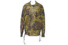 Load image into Gallery viewer, CHROME HEARTS クロムハーツ ハーフジップ ライダースジャケット カモフラージュ フリンジ ダガー 迷彩 サイズL 美品 中古 60192